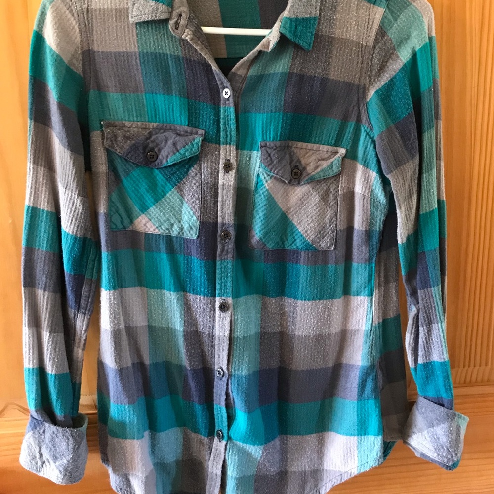 Blue and gray Maurices flannel